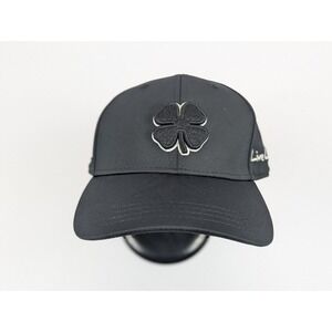 Black Clover‎ Golf Hat Cunnins Performance Black Live Lucky Mens L/XL Stretch
